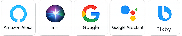 Works with Amazon Alexa, Siri, Google, Google Assistant, and Bixby